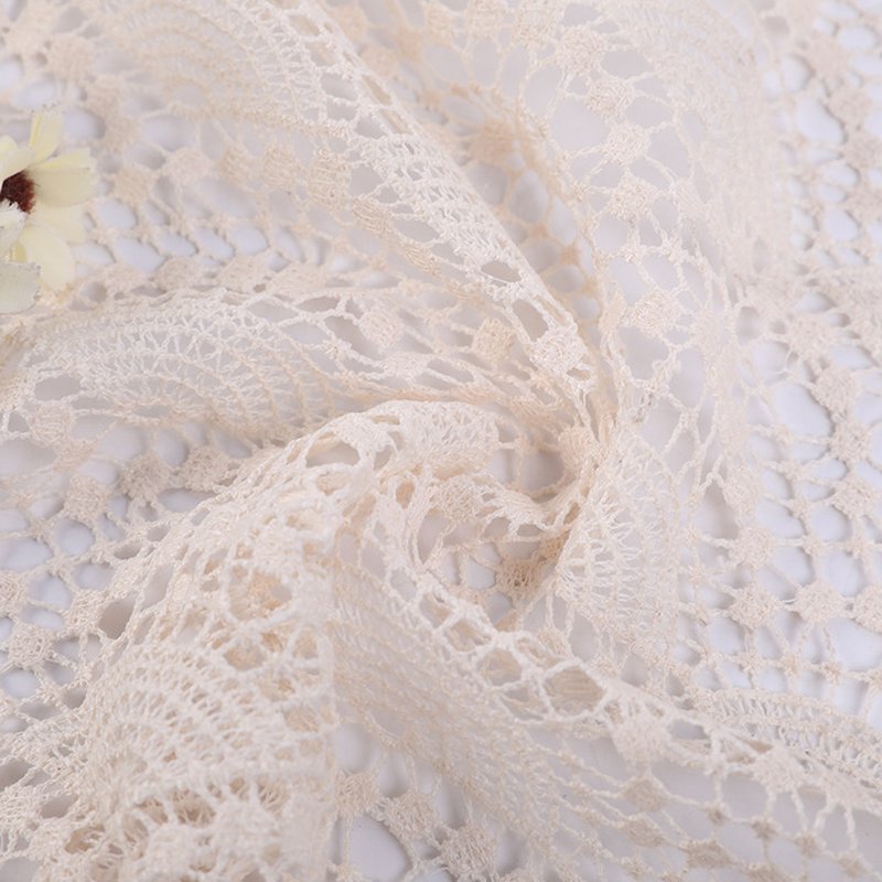Lace Fabric Milk Silk Cutwork Polyester for Women's Wear Wholesale Sup 4
